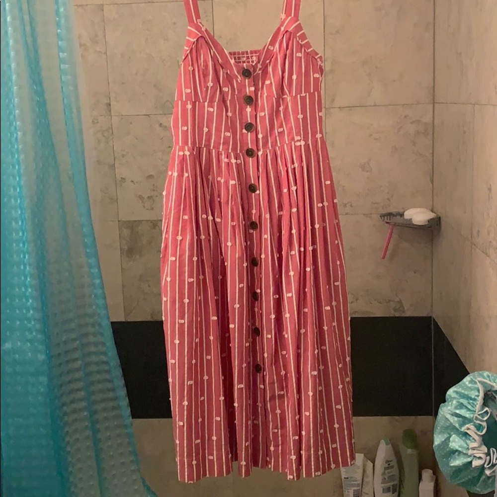 Button front midi dress